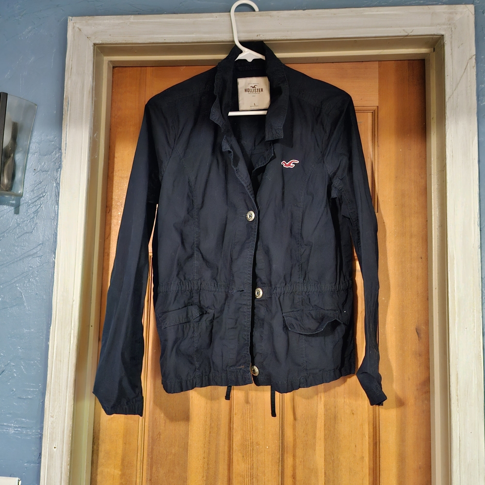 Hollister Blue Utility Jacket Lightweight Classic